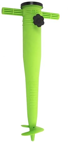 Pincho XL Soporte Sombrilla Playa 50cm con Helice y Ajuste Universal – Compatible Sombrillas Hasta 50mm, Fijacion Arena Antiviento, Alta Estabilidad, Resistente Sol Arena Agua (Verde Pistacho)