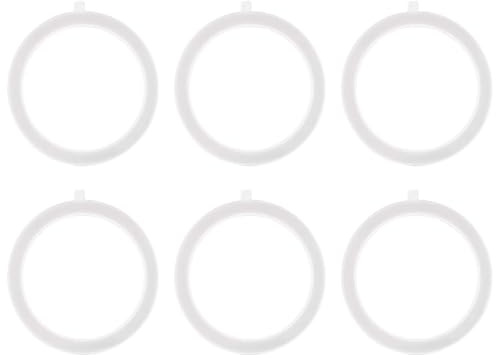 PATIKIL Universal Metal Ring Sticker for Magnetic Wireless Charger, 6 Pcs Ultra Thin Adapter Ring Sticker Charging Conversion Kit for Cell Phone Case Magnet Wireless Charging, White