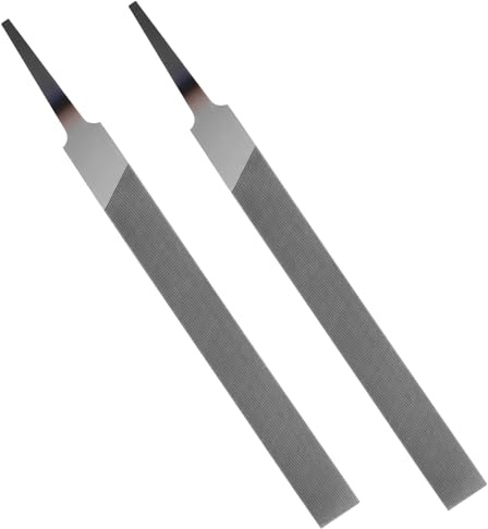 Set di 2 lime professionali per metallo, lima piatta, lima professionale in acciaio al carbonio per la lavorazione di metalli e legno