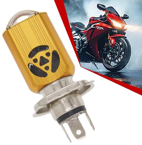 SageSunny H4 HS1 LED bombilla para motocicleta, CA/CC 8-80 V, luz cruce y carretera,6000K,blanca,con lente proyección para motocicletas, coches, ATV o scooters 35 W,3500lm,18 meses de garantía