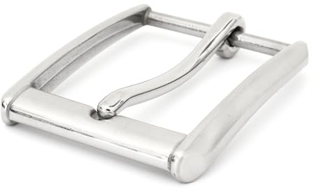 Lederriemen.com Gürtelschnalle Edelstahl gebürstet 40mm - Massive, edle Dornschließe für hochwertige Ledergürtel