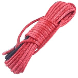 para Coche, camión, Remolque, SUV Cuerda sintética for cabrestante de 6 mm x 15 m(Red)