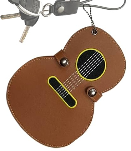 Plektrumhållare, spelarrangör med 17 platser, nyckelhållare i PU-läder för gitarrplektrum - för musiker entusiast basgitarr ukulele