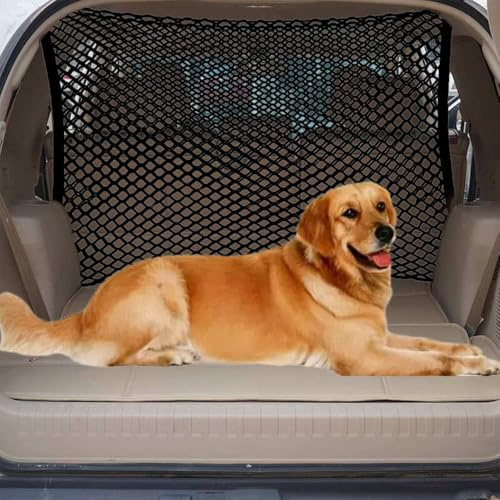 LXTICVV Dog Barrier for Bentley Arnage Continental GT Flying Spur Bentayga, Adjustable Strap Lightweight Design Easy Setup Net Pet Car Divider Back Seat Barrier Net Bungee Cords Sturdy Mesh