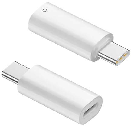 SEASJHBAY Adaptador USB C a para L ightning para el Pencil 1st Gen y para el iPad 10th Gen, Cargador Rápido y Seguro con Emparejamiento para Bluetooth, Blanco