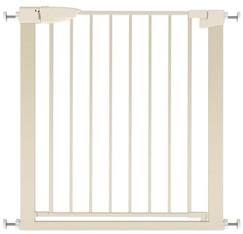 Treppenschutzgitter ausziehbar ohne Bohren - Türschutzgitter 82cm Beige | Türschutzgitter ohne Bohren für Babys, Kinder & Haustiere, Sicherheitsgitter, Kinderschutzgitter für Treppen & Türen