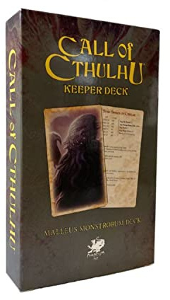 Chaosium Malleus Monstrorum Keeper Deck – Call of Cthulhu RPG Accessory – 66 Mythos Monster Cards with Art & Stats – Quick Reference Tool for Keepers Horror Game Expansion