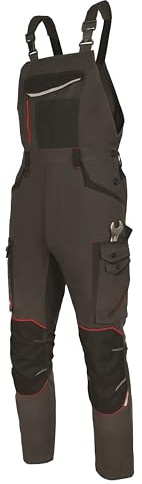 ART.MAS Professional 4Dynamic - Salopette di protezione (Ogrodniczki), 260 g/m², colore: Nero grafite, Grafite-nero, 48