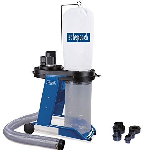 Scheppach Absauganlage HD12 Absaugung | 550W, Luftleistung 1150m³/h, Füllmenge 75L, Schlauch- Ø/-länge 100mm/2300mm, Fahrvorrichtung | inkl. Adapterset