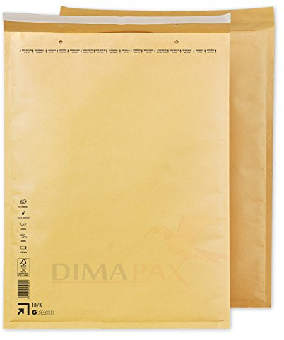 200 x Luftpolstertaschen Versandtaschen braun weiß alle Größen wählbar dimapax (200 x K10, braun)