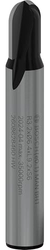 Bosch 1x PRO Hohlkehlfräser, R 3,2, S 6 | für Weichholz, Hartholz, Ø 6,4 mm, Professional Zubehör Oberfräsen, Kantenfräse