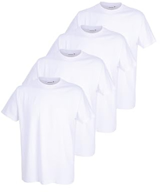 Götzburg Herren 4er Pack Basic T-Shirt mit Rundhalsausschnitt (Weiss) 52