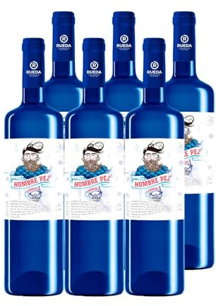 CUATRO RAYAS Hombre Pez Verdejo - Vino Blanco DO Rueda (6 Botellas x 750ml)