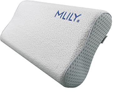 Ebitop Orthopädisches Nackenkissen, Höhenverstellbares HWS Nackenstützkissen aus Memory Foam, Ergonomisches Schlafkissen Kopfkissen, 60x35x13cm Weiß
