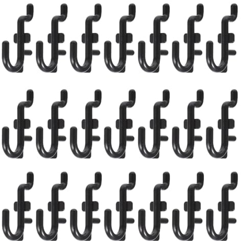 Holibanna Peg Board Hook Plastic J Hooks 50Pcs Pegboard Accessories Display Organizer for Tool and Supply Hanging