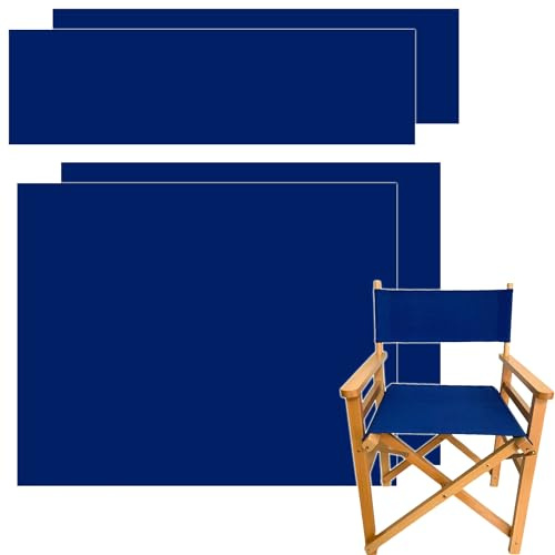 TBACW 2er-Set (4 Stück) Regiestuhl-Ersatzbezüge für Regiestühle, Filmstuhl, Ersatz-Leinwand, Oxford-Stoff für Regiestuhl (blau)