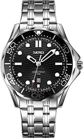 MASTOP Montre de luxe pour homme avec lunette rotative, texture tridimensionnelle, cadran de date, montre de luxe professionnelle, étanche, lumineuse, pour homme, cadeau bleu