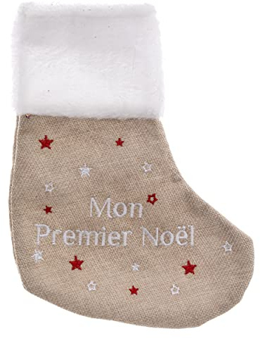 WEB2O Socke – Filzstiefel, klein, Modell Jute Mon Premier Noël