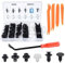 100PCS Remaches Plastico, Fijación de Coche Universales, 6 Tipos Puerta de Coche Clips Remaches de Empuje Carrocería de Coche, con 4PCS Herramienta de Desmontar y Removedor de Sujetadores