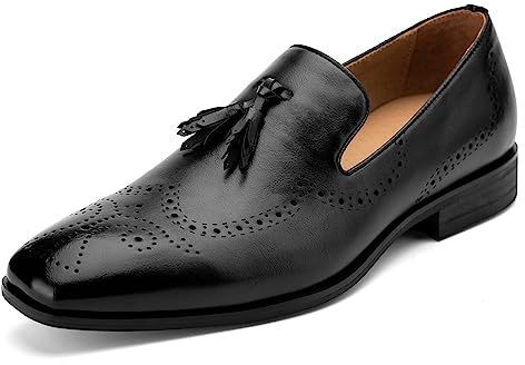 MEIJIANA Mocassin Homme Loafers Chaussures Ville Décontractées Homme Chaussures Bateau Elégantes Chaussure Mariage, noir-01, 45 EU (12 UK)
