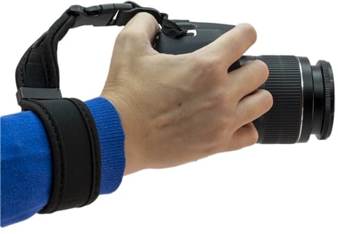 CABLEPELADO Correa de neopreno para cámara réflex digital, Correa de seguridad para cámara réflex, Pulsera de cámara con conexión rápida, Correa de mano para cámara DSLR, Sistema FC, Neopreno