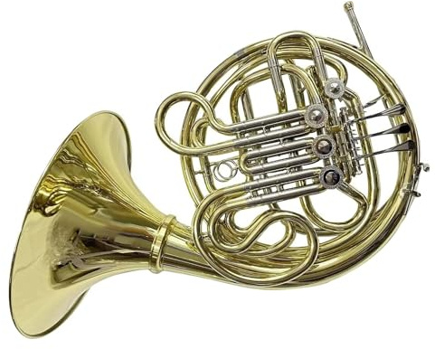 Waldhorn-Set Yellow Brass Musikinstrumente Slide Tuning 4 Doppelschlüssel Waldhorn China