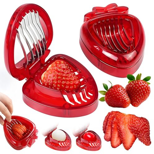 Cortador/descorazonador de fresas, herramientas para quitar tallos de hojas de fruta, cortador de frutas, cortador de huevos, utensilios de cocina, herramienta de rebanador de fresas vegetales para