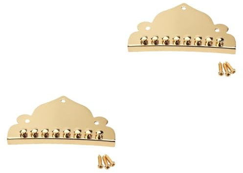 OFFSCH 2pcs Metal Mandolin Tailpiece Parts for Mandolin Tailpiece Compatible Musical Instrument String