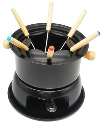 OYWEHECE Mini Chocolate Fondue Maker Set multifunción de Acero Carbono Helado Chocolate Queso Caliente martetona Fondue Set de Fondue