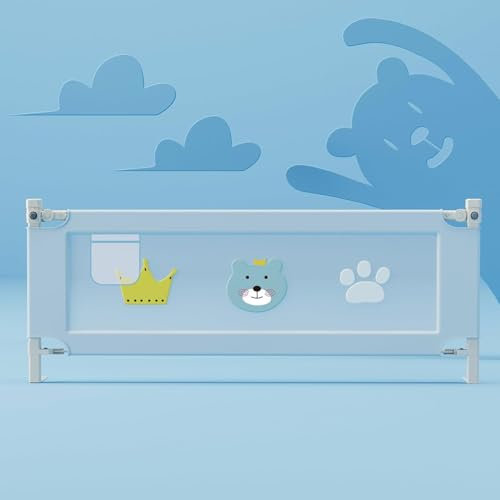 MIDUOLAI Bettgitter FüR Kinderbett, Absturzsicherung FüR Boxspringbetten Gitter, 120-220 cm Kinderbettgitter, Klappbares Bettgitter FüR Kinder, SchlafzimmerzubehöR,06,180cm
