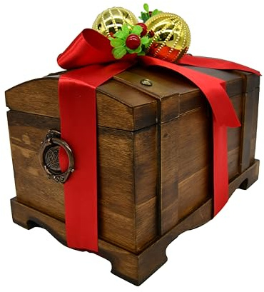 Valonia Flora Chocolate Gift Chest – 850g Turkish Assorted Chocolate in Reusable Wooden Box | Luxury Chocolate Gift for Eid, Birthday, Anniversary | Gourmet Variety with Keepsake Chest Design