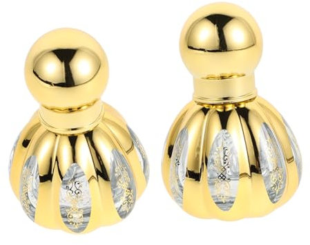 Didiseaon 2pcs Arabic Perfume Bottles Glass Perfume Vials Refillable Essential Oil Bottles Travel Canister