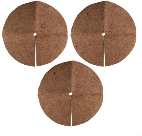 Allthingstore Kokos-Mulchscheiben, Kokosfaser-Pflanzenschutz, Kokosfaser-Matte, Blumentopf, natürliche Baumschutzmatte, Blumentopf-Abdeckring, Kokosfaserscheiben (60 cm)