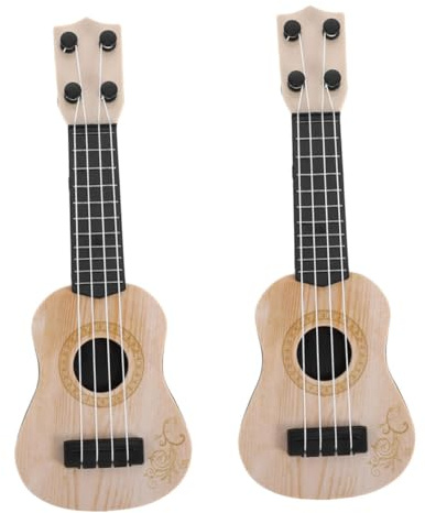 YARNOW 2 Piezas Mini Ukulele Guitarra para Cuerdas Educativas Juguete Musical para Principiantes y Resistente para Desarrollo Infantil Aire