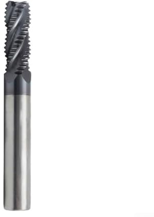 Fraise à ébaucher en carbure massif, revêtement AlTiN à 4 cannelures pour une coupe haute performance (HPC), compatible avec fraiseuses CNC et manuelles (10 mm)