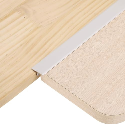 sourcing map 3Pcs 4ft x 0.79 T Molding Floor Transition Strips, Aluminium Alloy Vinyl Flooring Gap Trim for Joining Laminate Planks Tiles Floor Gaps, Matte White