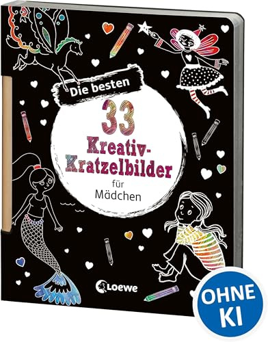 Die besten 33 Kreativ-Kratzelbilder für Mädchen: Kritz-Kratz-Beschäftigung für Kinder ab 5 Jahre