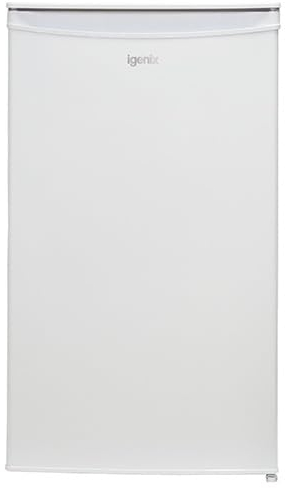 Igenix IG3960 Freestanding Larder Fridge with 92 Litre Capacity, 2 Adjustable Shelves and Salad Drawer, Reversible Door, 48 cm Wide, White