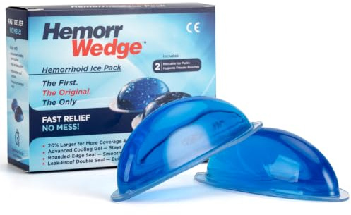 Hemorrwedge Hemorrojdbehandling kylklamp – silikongel fryspaket, par med fodral