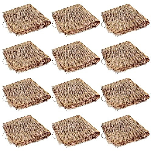 Aquacadabra 45cm x 45cm Hessian Squares Aquatic Pond Plant Basket Liners for Lilies & Marginals (x12)