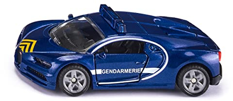 siku 1541, Bugatti Chiron Polizeiauto, Blau, Metall/Kunststoff, Bereifung aus Gummi, Öffenbare Türen