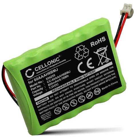 subtel Battery compatible with Yale HSA6400, HSA6410, 60AAAH6BMJ | (800mAh-7.2V-NiMH) for Yale HSA6400 Premium Alarm Control Panel, 802306063H
