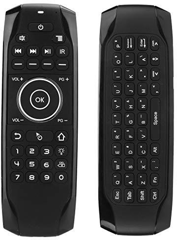 Bluetooth 5.0 Air Remote Mouse 6-Achsen-Gyroskop-LED-Hintergrundbeleuchtung Tastatur Fly Mouse mit 5-Tasten-Lernfunktion für Android-TV-Boxen -PC-Controller für Smartphones,
