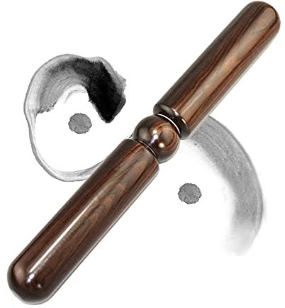 Tai Chi Lineal Stick,Traditionelle Chinesische Tai Chi Ruler,Wushu Shaolin Qigong Tai Chi Kungfu Taiji Stock Stab,Sportübungen Fitness üBungsstöCke,Stärkung des Körpers (Color:Ebony 3)