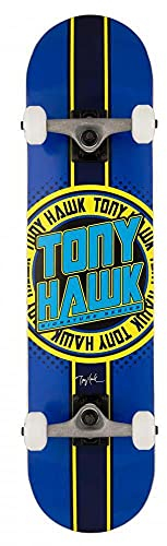 Tony Hawk SS 180+ Komplettes Skateboard-Logo, blau/gelb, 19,1 cm breit