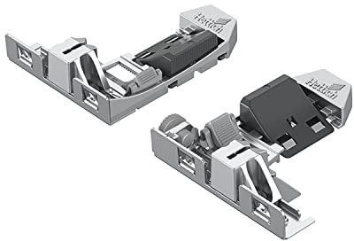 Hettich Actro 5D Führungssystem Kupplung links/rechts, Zinkdruckguss/Kunststoff anthrazit
