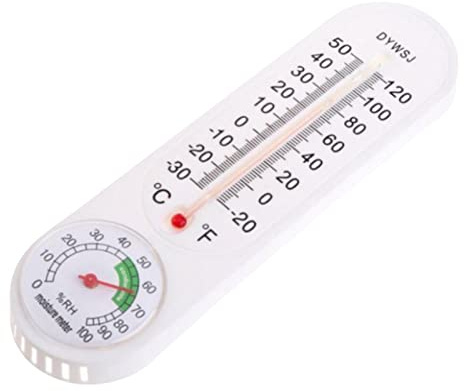 Hygromètre de serre Humidimètre Mininog Thermomètre de Serre pour Thermomètres Météo Intérieurs Extérieurs, Températures analogiques verticales pour les pelouses de patio