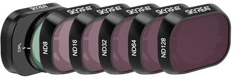 SKYREAT ND Filters Set for DJI Mini 4 Pro Accessories,6 Pack-(CPL, ND8, ND16, ND32, ND64,ND128)
