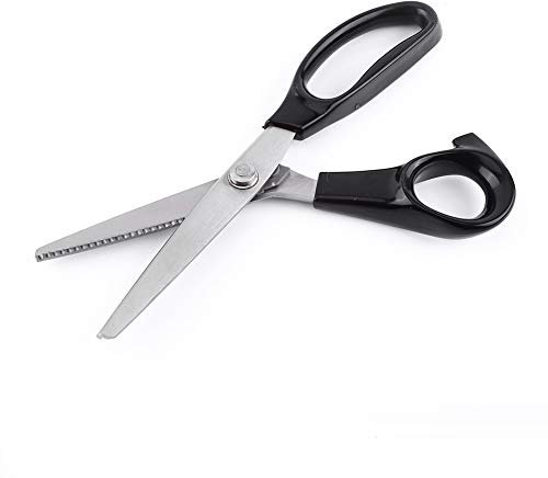 Zick-Zack-Schere, Professionelle Schere, Stoffschere aus Edelstahl, Schneiderschere mit Ergonomischen Griffen, Schere mit Zick-Zack-Schnitt Zum Nähen, Basteln, Heimwerken, (3mm)