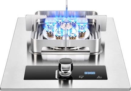 THEGA Stainless Steel Gas Stove Cooktop - Portable Gas Stove, Easy To Clean Kitchen Stove Burner, Tabletop And Flush-mounted Cooktops, Household Gas Stove With Timer Function, Gas Cooker (Size : NG)